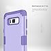 Samsung Galaxy S8 Plus Case, Hocase Shockproof Full-Body Protection Silicone Rubber Bumper+Hard Shell Hybrid Protective Case w/ Raised Edges for Samsung Galaxy S8 Plus (2017) - Lavender Purple