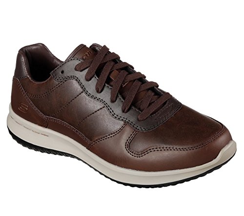 Skechers mens relaxed fit delson romen chocolate 8.5 d …