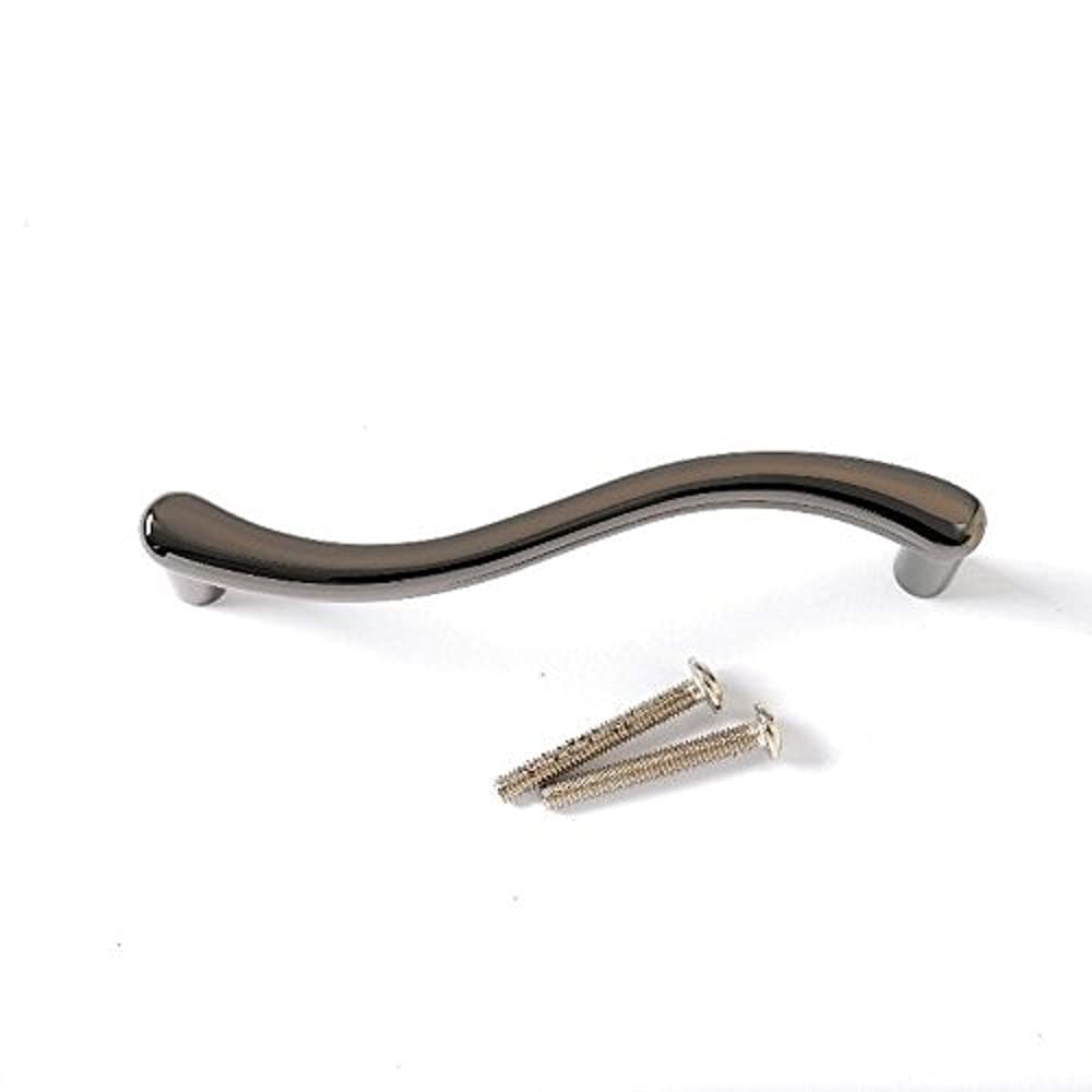Merriway BH06165 (4 Pcs) Cupboard Cabinet Handle Pull S-Style, 96mm Black Nickel - Pack of 4 Pieces