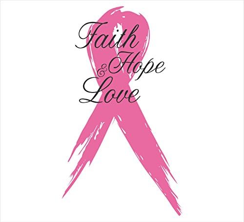MAGNET Breast Cancer Pink Ribon Faith, Hope & Love Decal Vinyl Magnetic Sticker 4"