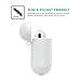 KeyBudz AirPods 2 & 1 Case [Front LED Visible] Protective Silicone Cover and Skin Compatible with Apple AirPods (Without Carabiner, Clear)