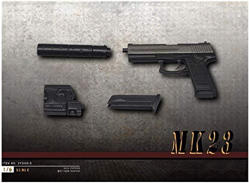 NEDTO Model 1/6 Soldier Weapon Model 1911 M9 M500 MK23 Suitable for Dress Up HT VERYCOOL TBLeague Hottoy Play Phicen (MK23)