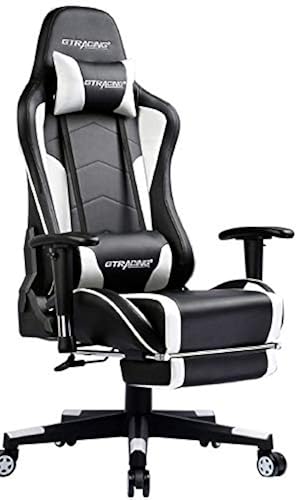 GTRACING Gaming Chair with Footrest and Bluetooth Speakers Music