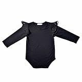 Infant Baby Girls Black Dress Full Sleeves Lace Romper (7-12m)