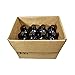 GBO GLASSBOTTLEOUTLET.COM (Pack of 12) 4 oz. Cobalt Blue Boston Round with Black Poly Cone Cap