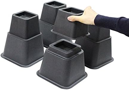 SYTY 8 Inch Adjustable Bed Risers, 3 Height Option Risers, Furniture Riser Bed Riser and Bed Lifts, 4 sets