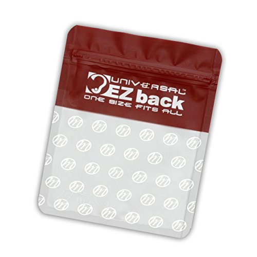 Universal EZback Earring Backs Soft Clear Silicone and 14k Yellow Gold Medium 1 Pair