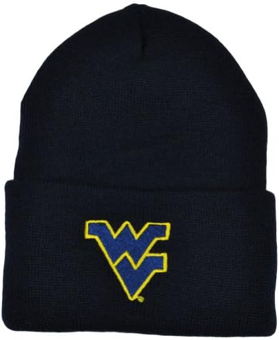 NCAA West Virginia Mountaineers Cuffed Acrylic Winter Knit Beanie Toque Skully