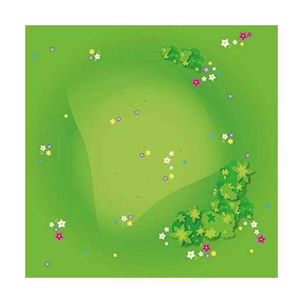 playmatt Spielmatte - Graslandschaft mit Blumen | rutschfest | 100% schadstofffrei | waschbar – Bild 3