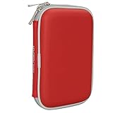 BIRUGEAR Hard Shell Carrying Case for Toshiba Canvio 3.0 Portable Hard Drive/Automatic Backup Portable Hard Drive/Canvio Basics 3.0/Canvio Slim/Canvio Connect II -Red