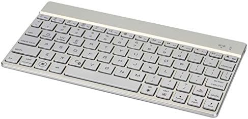 CAPTIANKN Wireless Bluetooth Metal Keyboard, 7-Color Backlight, Suitable for Android Apple Microsoft Three Systems,Silver
