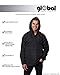 Global Blank Windbreaker Men’s Rain Jacket, Waterproof Hoodie Zip-Up Anorak