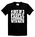 Comical Shirt Men's 4 Out of 3 People Struggle With Math Funny Geek