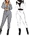 Womens 2 Pieces Outfits Jumpsuits Fully Reflective Jacket Long Pants Jumpsuits Set Club Wear