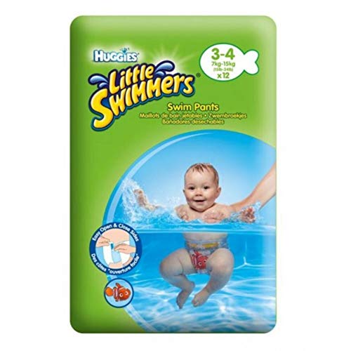 Huggies Little Swimmers Disposable Swim Diapers, Small, 12-Count – Pink/Blue
