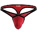 MuscleMate Men's Thong G-String Underwear, Men's Hot Thong G-String T-Back Underwear, Stretch Fit. Red