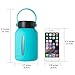 MIUCOLOR Large Glass Water Bottle - 22oz Wide Mouth with Silicone Sleeve & Stainless Steel Lid Insert Borosilicate Glass Bottles for Home Sports and Outdoor (24oz, Green)
