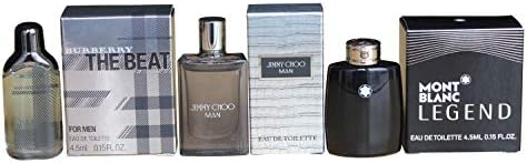 Miniature Eau de Toilette Bundle for Men – 3 x 4.5ml – Burberry The Beat/Jimmy Choo Man/Montblanc Legend