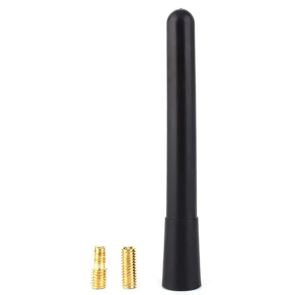 Car Ariel Antenna, Universal Car Stubby Aerial Antenna Short Car AM FM Aerial Antenna Mast Screw on Type Black