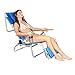 Ostrich Padded 3N1 Beach Chair Chaise Lounger with Foot Rest