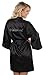 VEAMI Women's Short Kimono Robe-Black Pearl-Medium, Bridesmaid Edition