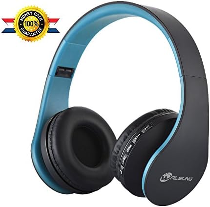 Foldable Wireless Bluetooth Headphones over ear, Walsung Stereo Wireless + Wired Rechargeable Headset With 3.5mm Audio Jack Mic Earphones Support TF Card, FM Radio,Music Streaming, Hands-free Calling