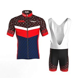 COMEIN Wielertrui Set heren FIetskleding Wielertrui Fietsbroek Gewatteerde Bib Shorts met 9D Gel Fietsen Combo set
