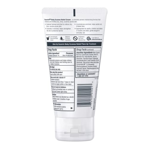 Eucerin Baby Eczema Relief Body Cream Steroid & Fragrance Free for 3