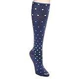 Sockwell Womens On the Spot Travel Compression Therapy Socks (Denim Blue, M/L)