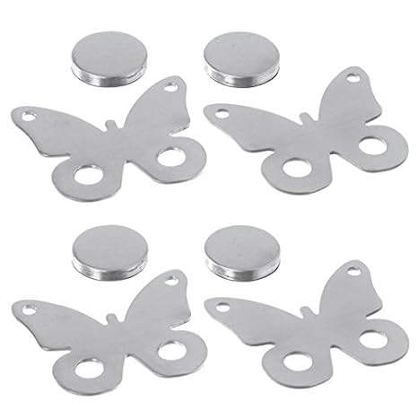 buy-safe.de Tischtuchhalter mit Magnet - Tischtuchbeschwerer aus hochwertigem Edelstahl 4 Stück