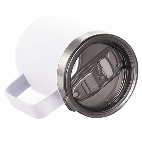 ALOUFEA 12oz Stainless Steel Insulated Coffee Mug with Handle, Double