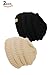 BASICO Unisex Adult Warm Chunky Soft Stretch Cable Knit Beanie Cap Hat