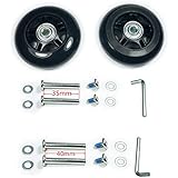 YongXuan Mute Wear-Resistant Luggage Suitcase Replacement Wheels Kit Inline Outdoor Skate Replacement Wheels (75mm Ã— 24mm)