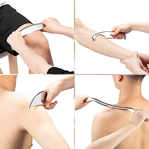 Stainless Steel Gua Sha Scraping Massage Tool Set Great Soft Tissue