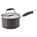 Anolon Advanced Hard Anodized Nonstick Sauce Pan/Saucepan with Lid, 2 Quart, Gray