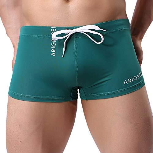 Swimwear Bodybuilding Physique European Posing Trunks Swim Suit Briefs XL Green