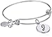 Halos & Glories, Initial J Shiny Silver Bangle Bracelet