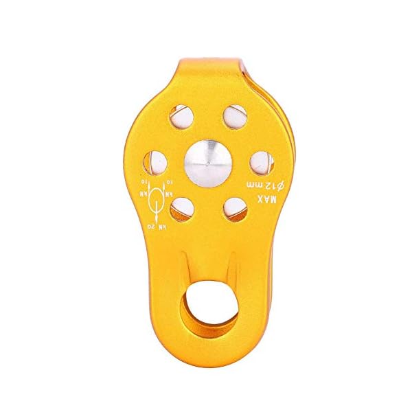 Bergsteiger Riemenscheibe Kletterseil Riemenscheibe Baumpfleger Baumklettern 20KN Fixed Side Aluminium Magnesium Alloy… – Bild 3