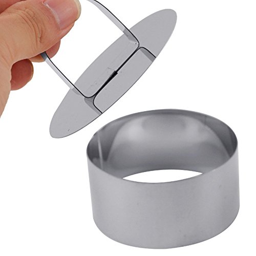 Wewin Mousses Cookie Cutter 3D Stainless Steel Pastry Biscuit Fondant Cake Baking Mold Wedding Cake Decorating Tools (Round)