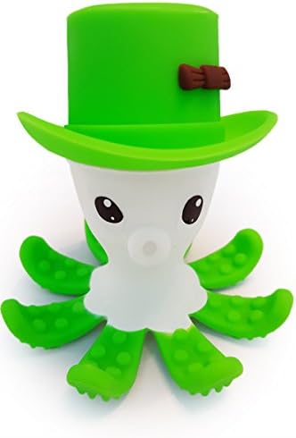 Happy Cute Octopus Baby Teether. BPA Free, FDA Approved, Stimulates Gums, Soothes Teething pain. Soft, Food Grade Silicone, 5 bright colors, great first toy. Perfect present for babies 3 month plus