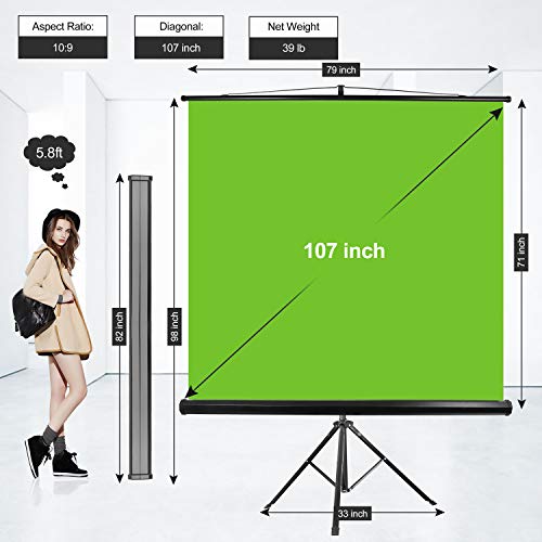 EMART 107" Green Screen Stand, Professional Chromakey Background with