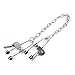 Fetish Nipple Clamps Hand Pressure Clips with Metal Chain Breast Labia Clips Clit Clamp