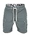 Men's Swim Trunks Solid Color Cargo Style Microfiber Swimsuit