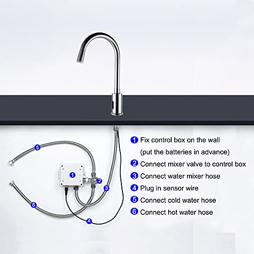 Gangang Led Touchless Kitchen Faucet Automatic Touchless Sensor Touch