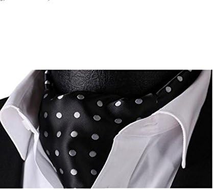 Lingswallow Blue Orange Floral Men 100% Silk Cravat Ties Jacquard Woven Ascot