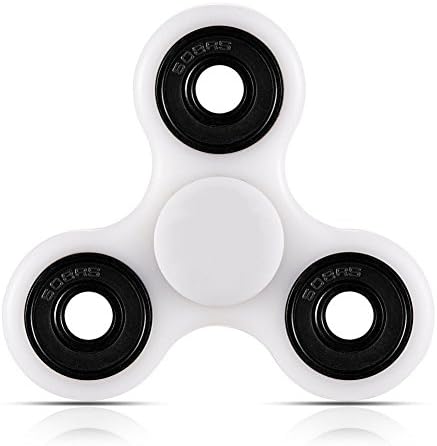 TOMOMO Tri-Spinner Fidget Toy With Premium Hybrid Ceramic Bearing (White-black)