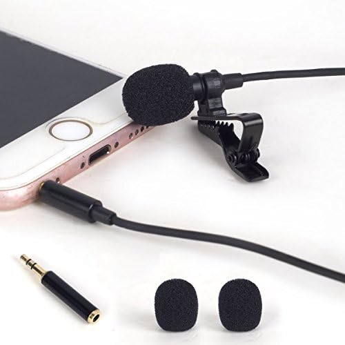 ATNY ATM-99 Professional Condenser Lavalier Microphone, Hands Free Clip-on Lapel Mic with Omnidirectional Condenser, Compatible with iPhone,iPad,iPod Touch,Samsung,Sony,PC,Laptop,Android/Windows