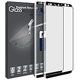 Samsung Galaxy S8 Plus Screen Protector, LK [2 PACK] [Full Cover] Tempered Glass with Lifetime Replacement Warranty (Black)