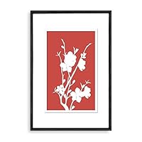 Framed Canvas Wall Art Abstract Flower Canvas Prints Home Artwork Decoration for Living Room,Bedroom - 16x24 inches