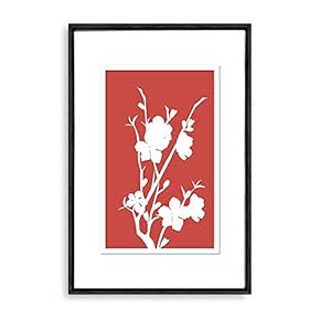 Framed Abstract Flower Home Artwork for Living Room Bedroom